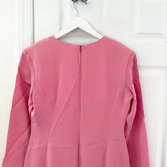 Tom And Linda Platt Vintage Barbie Pink CInched Chest V Neck Sheath Dress 10 - Picture 9 of 10